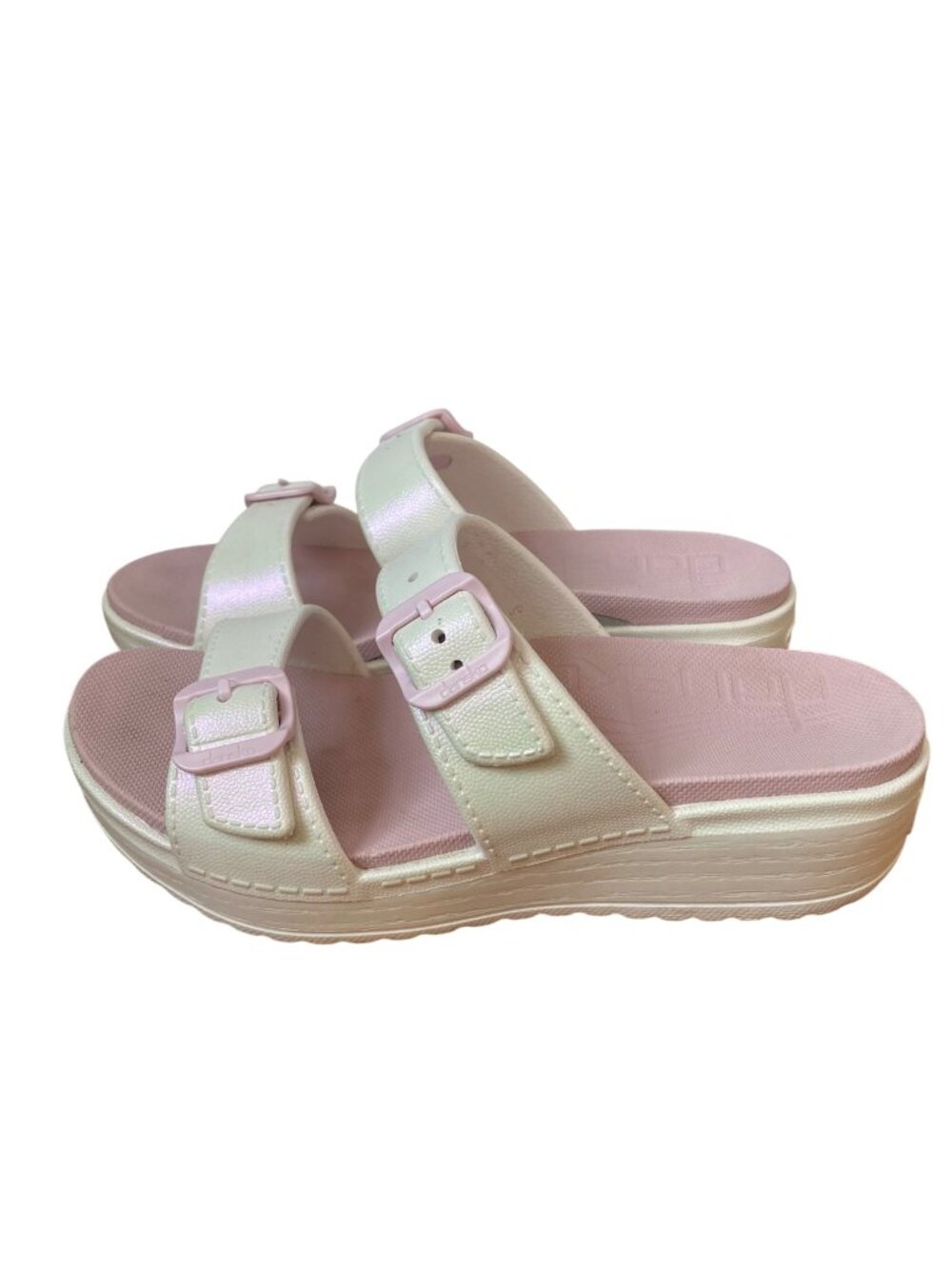 Dansko Kandi Double Strap Sandals White Pink 40 US 9.5 10 Lightweight Waterproof